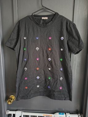 Dior Black T-Shirt with Silver Logo Tag